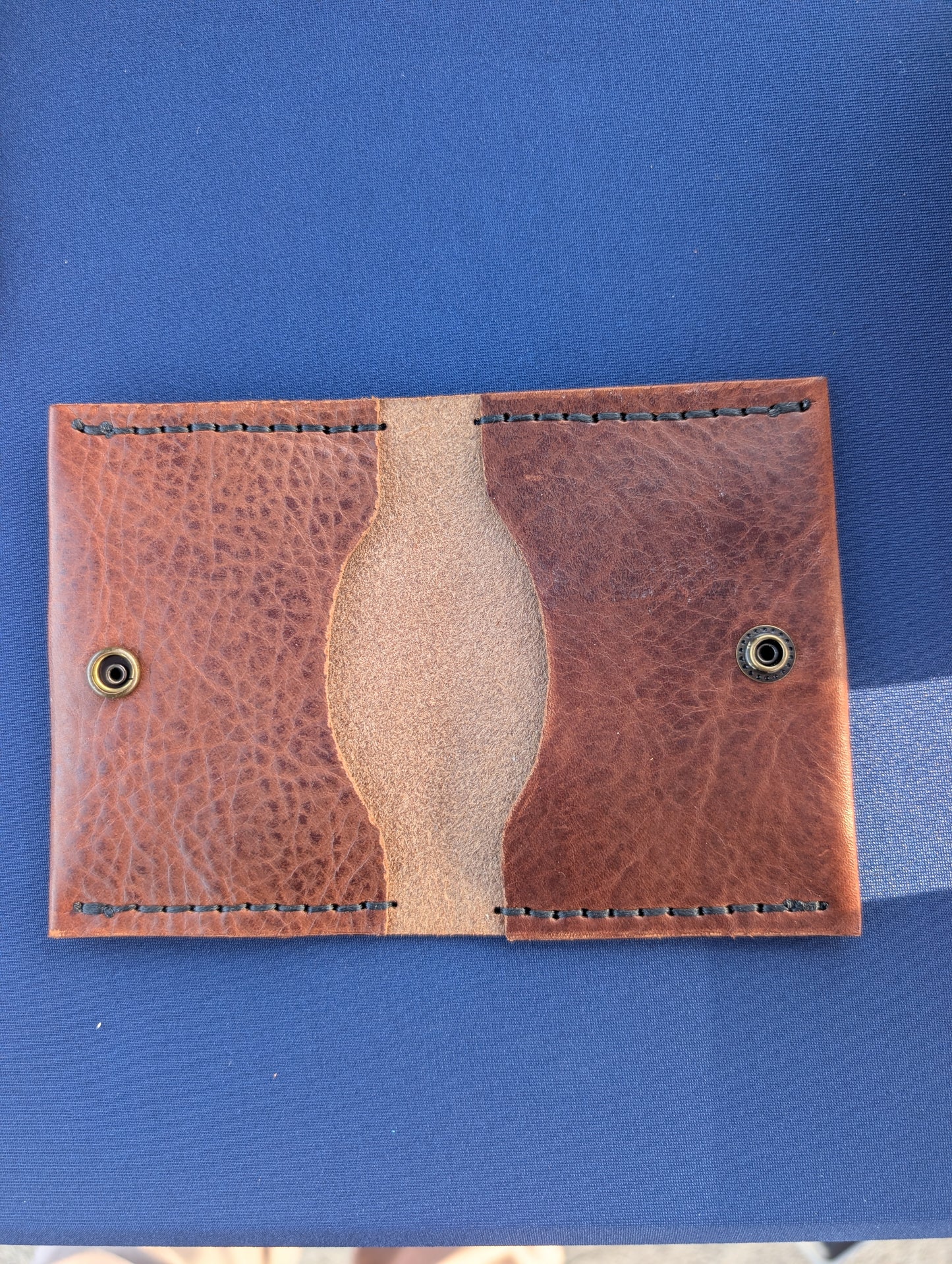 Snap card wallet brown and black